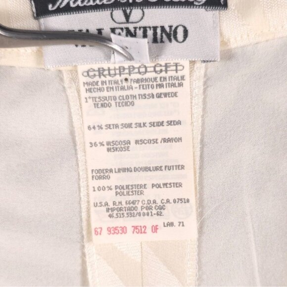 VALENTINO MISS V SILK Blend ITALY🇮🇹MADE Straight Pants Floral CRUPPO CFT 44/10 - Picture 11 of 11